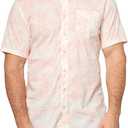 Eddie Bauer Men's Printed Baja Short-Sleeve Shirt (4XL, Lt Pink)
