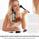 Patented Magnetic Sticky Phone Suction Grip Mount for MagSafe Case,Magnet Silicone Portable Stand Holder for iPhone 16/15/14/13/12 Series and Android, Hands-Free Selfies and Videos (White)