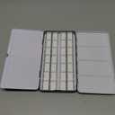 Empty Watercolor Palette, Metal Empty Watercolor Tin Palette Paint Case with 24 PCS Empty Half Pans for DIY Travel Watercolor Palette, Acrylic and Oil Painting