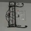 Adhesive Paper Towel Holder with Shelf, Wall Mount, 12in Black for Kitchen, Hand Towel Holder for Bathroom with Shelf