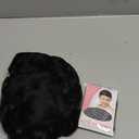 Short Wigs For Black Women Pixie Cut Short Black Curly Pixie Wigs Layered Heat Resistant Wigs Pixie Cut Wig For Black Women Natural Wavy Wig with Bangs,(Black)