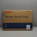 Stone Bath Mat, Diatomaceous Earth Shower Mat, Ultra Absorbent, Non-Slip, Quick Drying, Large Stone Bath Mat for Bathroom Kitchen (23.5 * 15inch, Grey) (23" x 15.4" (Rectangular))