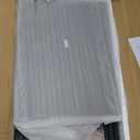 VECELO Folding TV Tray for Eating Set of 2, Portable Dinner/Snack Table with Cup Holder for Couch, Living Room and Small Space, Black