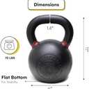 Kettlebell Kings Powder Coated Kettlebell Weights - 9-97 lb Strength Training Kettlebells for Men and Women - Hand Weights Workout Gym Equipment - Weights Set for Home Gym- New