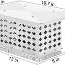 8" x 13" Chimney Cap, 304 Stainless Steel Fireplace Chimney Cover Flue Caps, with Adjustable Metal Strips, Screws & Gloves