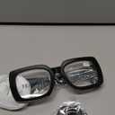 MARE AZZURO Reading Glasses 4.0 Women Oversized Square Readers 100 125 150 175 200 225 250 275 300 350 400 500 600 (Black, 4.00)