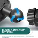 Car CD Slot Phone Holder, Solid Adsorption Anti-Shock Mount with Silicone Pad Protection, One-Handed Operation 360 Rotation Navigation Holder, Universal Clip-Type Interior for Car (Black)