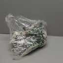 jinchan Floral Linen Tier Curtains 36 Inch Farmhouse Cafe Curtains Tie Top Botanic Drapes for Small Windows Over Sink for Kitchen Country Rustic Laundry Room Bathroom RV 2 Panels Black on Beige