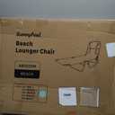 SUNNYFEEL Beach Lounge Chair, Backpack Reclining Beach Chairs Lay Flat, Sun Face Down Tanning Chair, Folding Camping Chairs Portable Camp Cot with Backpack Straps for Outdoor/Picnic/Lawn