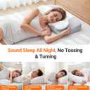Inflatable Cervical Neck Pillow for Sleeping with Adjustable Support, Ergonomic Memory Foam Cloud Pillow, Neck Support Pillow for Back, Side & Stomach Sleepers, Posture Pillow with Ice Silk Pillowcase