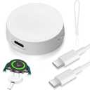 2 x New Watch Charger for Galaxy 3 4 5 Pro 6 Classic, Split and Detachable, with USB C to USB C Cable 3.3ft, Compatible with Galaxy Smart Watch 3 4 5 Pro 6 Classic Active1 2 (White)