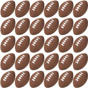 Oleitodh 96 Pcs Mini Football Sports Stress Ball Bulk Mini Foam Sports Ball Kids Adults Football Sports Party Favor Ball Small Relaxable Balls for School Carnival Reward Party Bag Gift Fillers