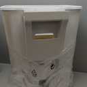 Simplehuman 45 Liter / 12 Gallon Rectangular Kitchen Step Trash Can with Soft-Close Lid, White Plastic