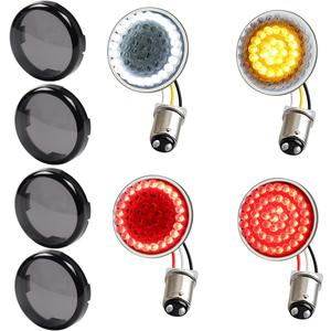 1157 Front Rear LED Turn Signal, 2 Inch Bullet Double Contacts Motorcycle Brake Running Light for Harley Street Glide, Dyna, Sportster 1200, Iron 883, Road King 2020