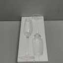 NutriChef Kitchen 9 Ounce Champagne Flutes Set of 2, Hand Blown, Crystal Clear Champagne Glasses for Parties, Weddings Party, New Year, Christmas and Toasting