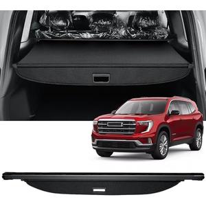 AUXKO Retractable Cargo Cover for GMC Acadia/Chevy Traverse 2025 2024/ Buick Enclave 2025, Trunk Cover Luggage Security Shade Cover Shielding Shade Anti-Peeping Luggage Privacy Screen, Carbon Fiber