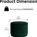 23" Round Velvet Storage Ottoman with Reversible Lid, Soft Padded Footrest and Hidden Storage, Large Upholstere Tray Top Ottoman Footstool for Living Room, Bedroom, Entryway, Bottle Green