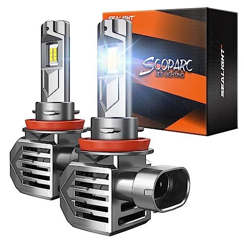 SEALIGHT S7S H9/H8/H11 Fog Lamps, 60000LM Brightest in, 6500K Cool White, 3Mins Easy Installation, 10 Years Lifespan, Plug-N-Play, IP68 Waterproof, 2 Pack