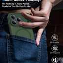 6 x Magnetic Shockproof for iPhone 17 Pro Case,Upgraded[Camera Protection][Compatible with Magsafe][Non-Slip][Mil-Grade Protection] Slim Translucent Matte Phone Case for iPhone 17 Pro,Forest Green