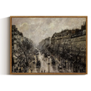 VIYYIEA Framed Canvas Wall Art Home Decor for Living Room Classical Cityscape Artwork Wall Decorations Vintage Oil Painting Prints Parisian Street Wall Decor Bathroom Wall Pictures Farmhouse 24x36in