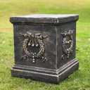 GENUINQ Garden Ear of Wheat Pedestal Statue Outdoor Base Decorative Sculpture Garden Flower Pot Side Table Yard Patio Deck Home Hallway Sculpture