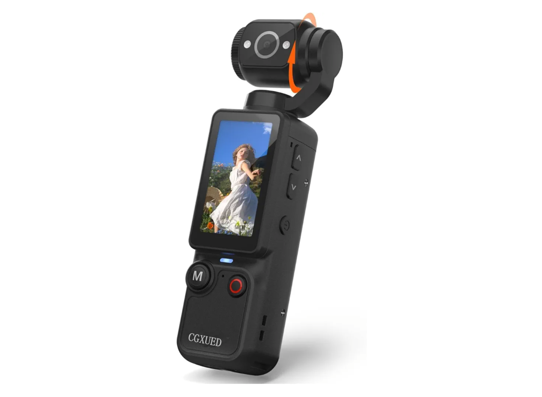 Vlogging Camera with 180° Rotating Lens, Pocket Body Camera with Audio & Video Recording,7-Hour Battery, Handheld POV Cameras with 32GB Card, Easy One-Button Recording for Travel,Daily Life