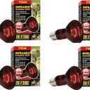Exo Terra Heat-Glo Infrared Spot Lamp, 75-Watt/120-Volt (Pack of 4)