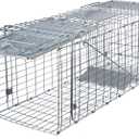ANT MARCH Live Animal Cage Trap 32''x11.5"x13" Steel Humane Release Rodent Cage Iron Door for Rabbits, Stray Cat, Squirrel, Raccoon, Mole, Gopher, Opossum, Skunk, Chipmunks, Groundhog