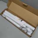 Closet Rods for Hanging Clothes, 17 to 84 Inch Heavy Duty Stepless Adjustable Closet Hanging Rod, 1.3 Inch Diameter Metal Closet Rod for Wardrobes Laundry Bedroom RV, White