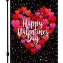 4 x Valentine's Day Flag,12x18 Inch Valentine's Heart Garden Flag Double Sided Printing 2 Layer Burlap Valentine Flags for Your Valentine's Day Decoration (Multicolor)