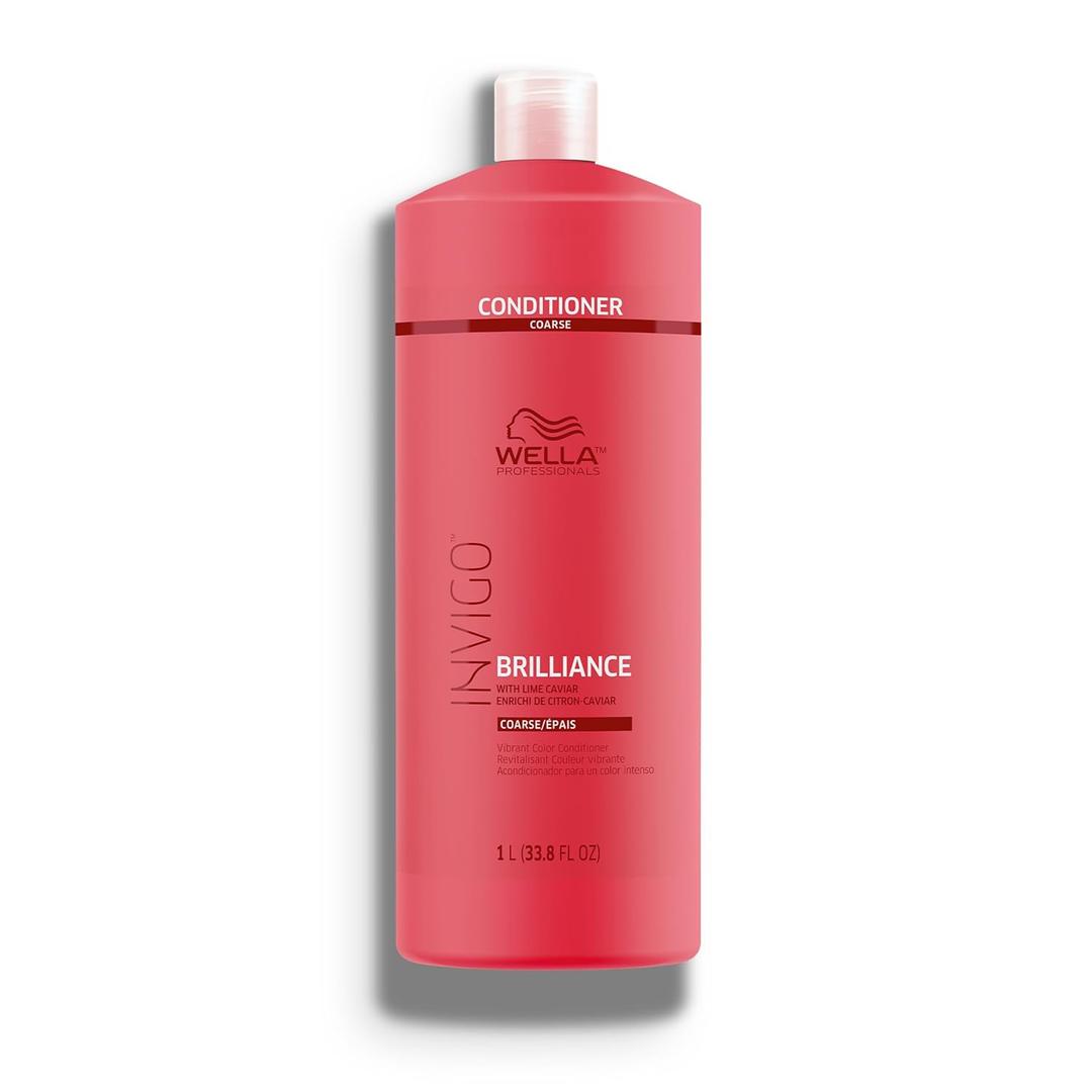 Wella Professionals Invigo Brilliance Conditioner for Coarse Hair | Intense Color Protection & Maintains Vibrancy