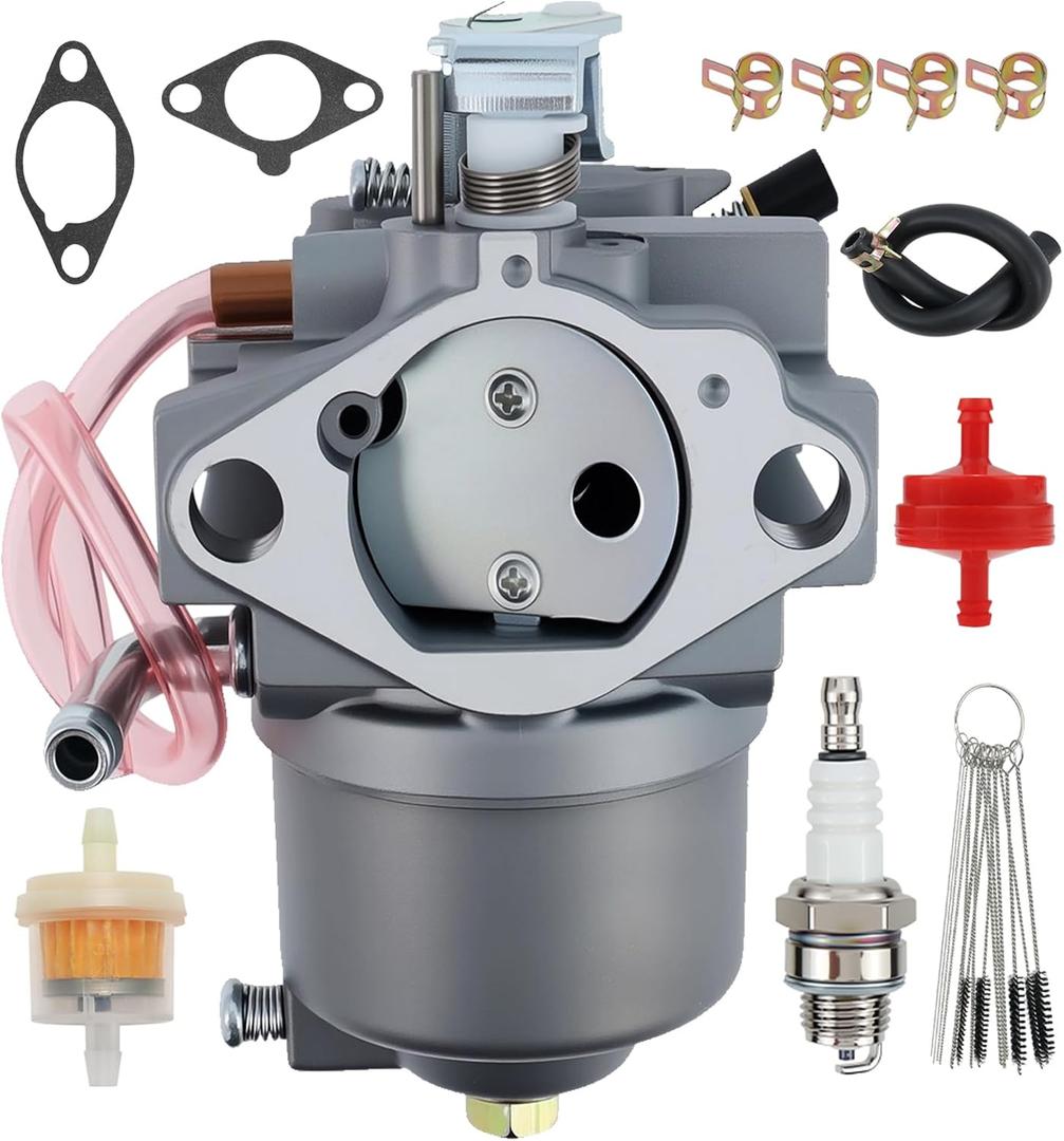 Carburetor for Kawasaki FB460V 4 Stroke Engine Carb Replace 15003-2796 15003-2777 15003-2467 with Spark Pulg
