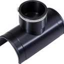 6 Inch Flexible PVC Sewer Tap Saddle with 4 Inch Branch Outlet, Saddle Tee with 304 Stainless Steel Clamp, No-dig Leak-proof Connection for Municipal Main Lines