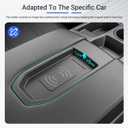 Xipoo Wireless Charger Compatible with 2019-2026 Chevy Silverado GMC Sierra 1500 20-26 2500HD 3500HD Wireless Charger Tray 15W Fast Jump Seat Replacement for 2019-2026 Chevy Silverado Accessories