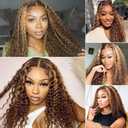 P4/27 Highlight Ombre Bundle Honey Blonde Wet and Wavy Bundles Human Hair Brazilian Virgin Hair 3 Bundles 28 30 32 Inch P4/27 Water Wave Bundle