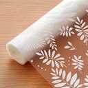 Cooyes Shelf Liners for Kitchen Cabinets Waterproof & Oil-Proof Kitchen Cupboard Mats Non-Slip Drawer Mats EVA Material Non Adhesive Fridge Liner for Shelves (11.8"W x 236"L, Antique White)