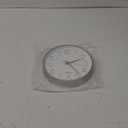 Wall Clock 10 Inch Non-Ticking Silent Modern Simple Style Round Decor Clock Silver Stereoscopic Dial Quartz Wall Clocks for Home/Office/School/Living Room/Bedroom/Kitchen