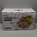 BOROHOUSE 5-Pack Borosilicate Glass Containers with Tempered Lids, 35.2oz/4.4 Cup Airtight Meal Prep Set, Microwave/Freezer Safe (Pink)