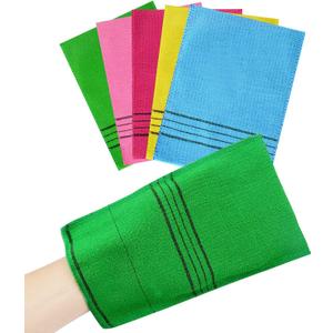 6 Pcs Exfoliating Washcloth, Korean Exfoliating Mitt Colorful Korean Exfoliating Cloth for Removing Dry, Large Size Exfoliating Body Scrubber Christmas Stockings Stuffers for Women
