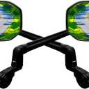 2PCS Bicycle Mirror,Adjustable Bike Mirrors,New Folding Bike Rear Viewmirror, 360rotatable Large E-scooter Mirror for E-bike Handlebar Pair (22,2-25,4mm)