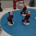 Christmas Village Teacup Ride, Lighted Animated Musical Spinning Teacups Winter Snow Village Indoor Decorations for Adults and Kids Gift