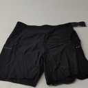 BVVU Women's 5" High Waisted Swim Board Shorts with Pockets Liner Tummy Control UPF50+ Quick Dry Beach Swimsuit Bottoms (Medium, Black)