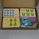 TOOKYLAND Peg Board Toddler Toys, Counting Wooden Toys with 55 Pegs, Wooden Math Manipulatives,Montessori Math and Numbers for Kids & Kindergarten Learning Activities