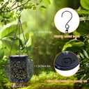 Solar Lanterns Outdoor Waterproof, 2 Pack Hanging Solar Lights Outside Garden Decor, Gifts for Women Mom Grandma Metal Decorative Lantern for Patio Yard Porch Balcony Backyard Lawn