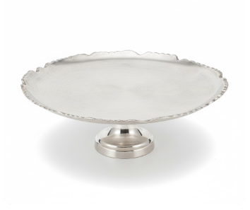 Iron Cake Stand Display Stand Pastries Holder Dessert Plate Serving Tray Cake Plate for Celebrations Anniversaries Parties, Silver