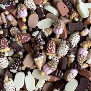 LiQunSweet 200 pcs Mixed Styles Ice Cream Theme Resin Cabochons Popsicle Imitation Food Dessert Sweet Flatback Charms for DIY Jewelry Embellishment Craft Phone Bag Shoes
