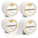 Vapor Barrier Tape 4 Rolls, 4" Wide x 180' Long Moisture Barrier Tape, 9 mil White polyethylene Tape, Moisture Sealing and Seams for Crawl Spaces, Vapor barriers, Marine, Insulation