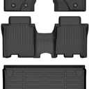 Binmotor-Floor Mats & Cargo Liner for Ford Bronco 4 Door 2021-2026, All Weather Car Mats, 1st & 2nd & Rear Cargo Mat Custom Fit for Ford Bronco 4 Door Accessories