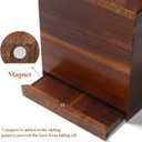 YANGQIHOME Tissue Box Cover Square, Acacia Wood Tissue Holder for Bathroom, Living Room, Dining Table, Decorative Cube Facial Tissue Box Cover, 5.3 x 5.3 x 6.1 inches