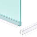 Shower Door Bottom Seal Strip, 2PCS Seal Strip, Ultra Clear PVC, 39" Length, Fits 8mm Thick Glass, Prevents Leaks, Easy Installation, No Adhesive Required (Ultra Clear, 39in for 5/16"(8mm) Door)